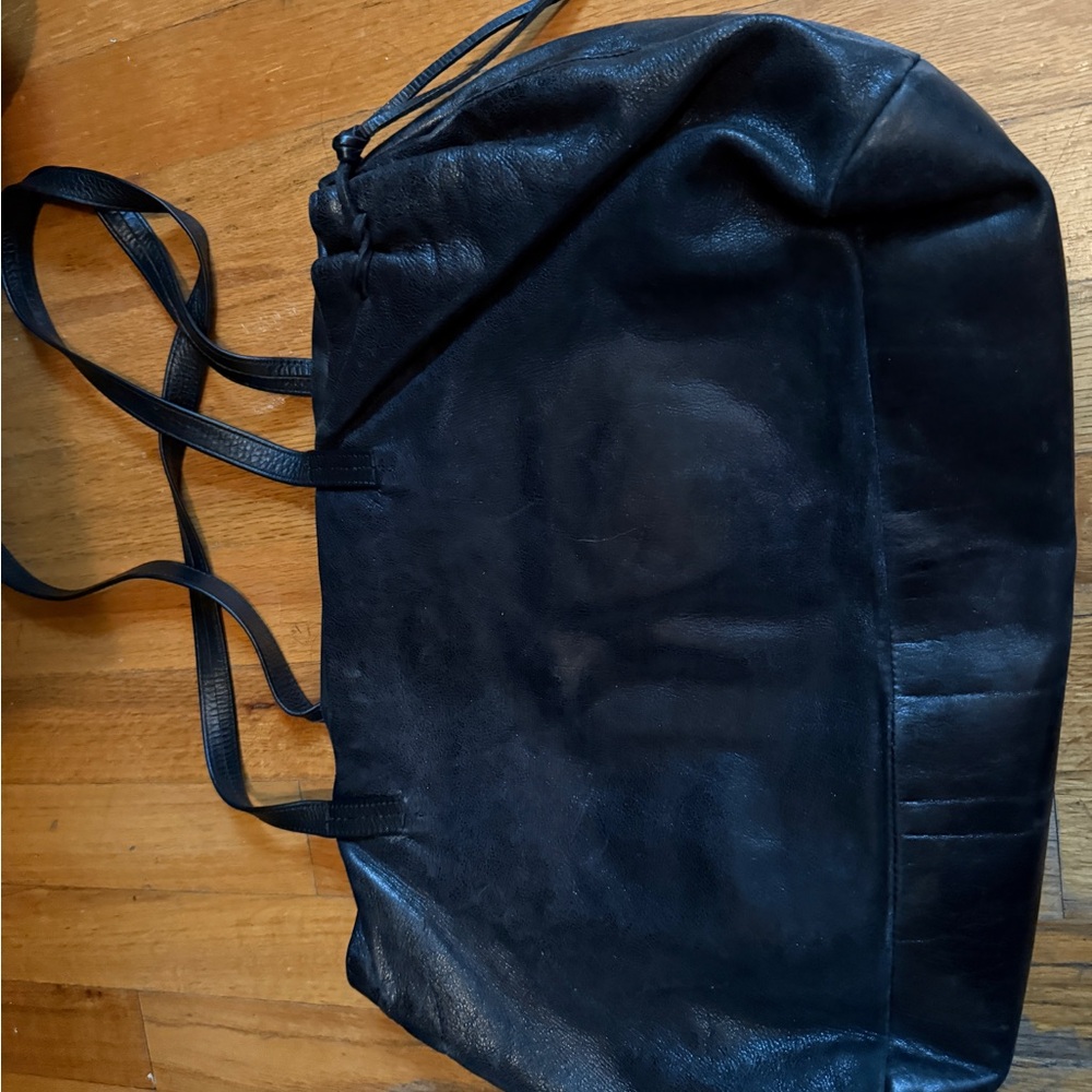 Francesco Biasia Black Leather Shoulder Bag
